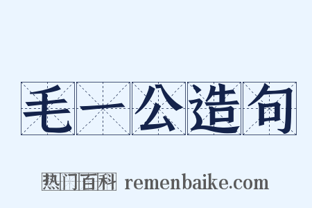 毛一公造句是什么意思的图片